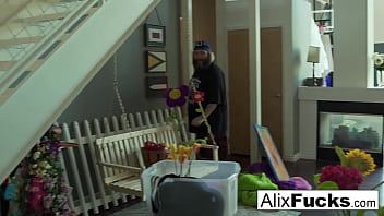 Blonde babe shows her sweet pussy