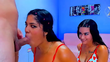 Sloppy deepthroat of a slut with her stepbrother