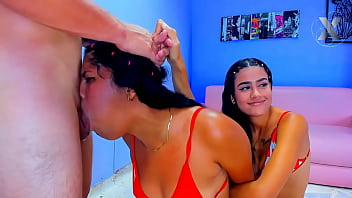 Sloppy deepthroat of a slut with her stepbrother