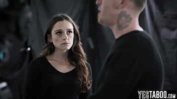 Cunning horny boyfriend asks gf's stepdad for ransom by fucking her on tape