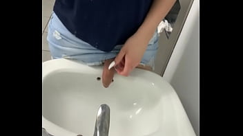 Transsexual Peeing In Public Bathroom thumbnail