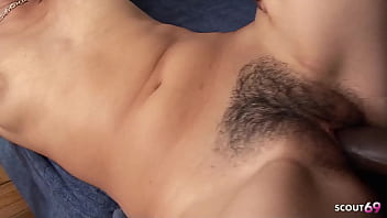 Small tits gilfriend with bushy pussy and pigtails seduce his step dad to bbc interracial old young fuck
