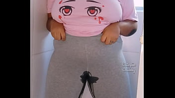 Bbw ebony peeing on leggings Bbw ebony peeing on leggings