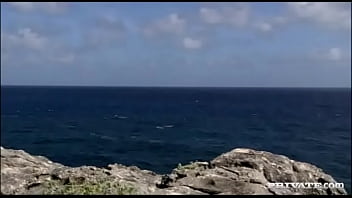 Nikki sun gives two guys a blowjob before they give her a mmf 3way dp