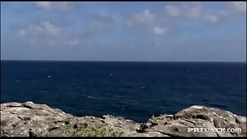 Nikki sun gives two guys a blowjob before they give her a mmf 3way dp