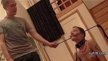 Teen tries bondage sex