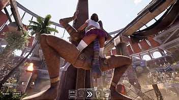 An ancient statue awakened and began to fuck lara in an arena with 1 000 spectators 3d hentai game