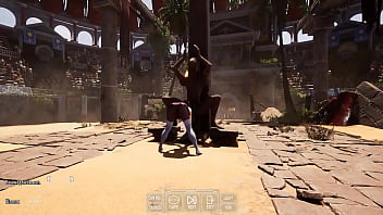 An ancient statue awakened and began to fuck lara in an arena with 1 000 spectators 3d hentai game