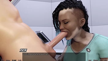 Stranded in space #76 hot blowjob by vitiligo girl