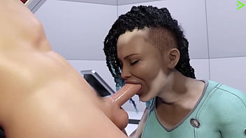 Stranded in space #76 hot blowjob by vitiligo girl