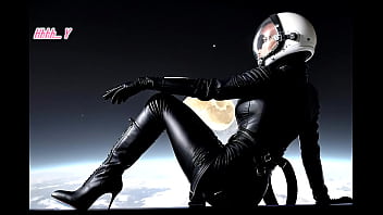 Beautiful Ginger Milf In A Black Leather Catsuit Blowing A Dick In A Spacetruck On Moon Surface Ai Illustrated Leather Porn Dream thumbnail