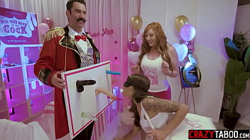 Lauren Phillips And Hot Teen Bride April Olsen Sucked Big Hard Cock And Enjoyed Rough Threesome Pussy Fucking After Guy Enjoyed Double Blowjob thumbnail