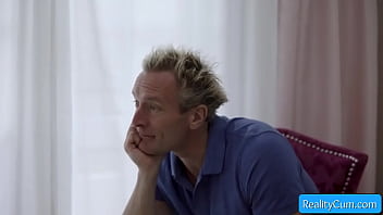 Watch this stunning big tit babe getting doggy style pounded and loves it deep