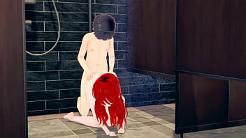 Me and my girlfriend in bathroom