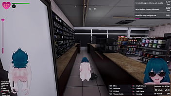 Secret flasher manaka quests in store voyeur game