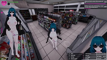 Secret flasher manaka quests in store voyeur game