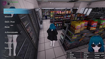 Secret flasher manaka quests in store voyeur game