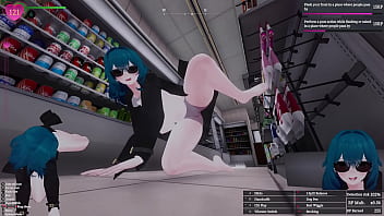 Secret flasher manaka quests in store voyeur game