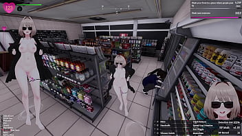 Secret flasher manaka quests in store voyeur game