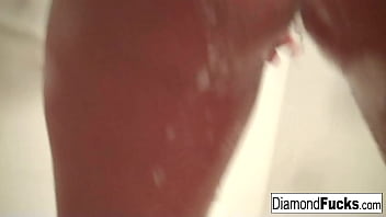 Latina babe gets wet