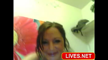 Sexy milf plays with dildo on webcam