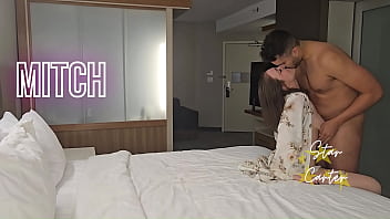 Deep throating the obnoxious hotel neighbor Deep throating the obnoxious hotel neighbor
