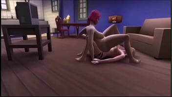 Blonde teen licks mature redheads feet & ass