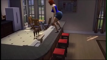 Blonde teen licks mature redheads feet & ass