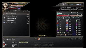 Roguelite game cursed blacksmith by ason cowgirl dungeon crawler alpha version trial