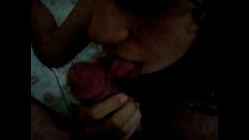 Sucking and sitting on her husband's friend