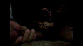 Sucking and sitting on her husband's friend