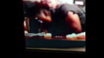 Sweet brown sugar sucking a big white cock