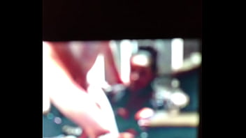 Sweet brown sugar sucking a big white cock