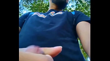 Big Uncut Cock Latino Jerking Outdoors In The Woods And Eating His Tasty Cum Careful Not To Get Caught What Do You Do If You Find Me Like This thumbnail
