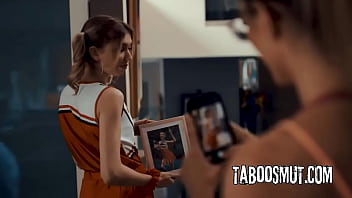 Blonde Milf Coach Seduce A Teen Cheerleader Into A Threesome With Her Husband thumbnail