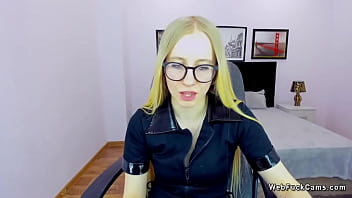 Sexy Blonde Belarus Amateur Babe Sitting In Office Chair In Black Shirt With A Zipper And Then Stripping Off And Flashing Small Tits thumbnail