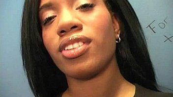 Sexy ebony enjoying gloryhole 9