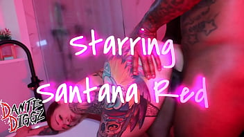Big booty latina baddie santana red gets dicked down hard in the shower before checking out of air bnb