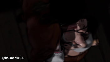 White slut let bbc play in her throat second life