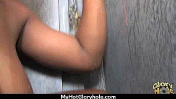 Black chick blows & fucks cock on a naughty gloryhole 24