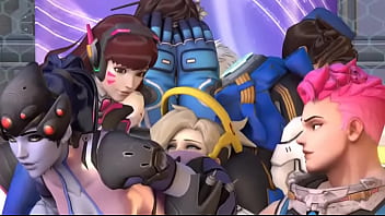 Overwatch tracer widow maker facesit mercy