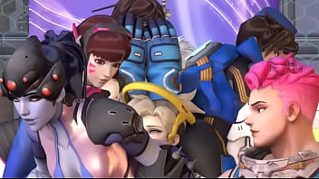 Overwatch tracer widow maker facesit mercy