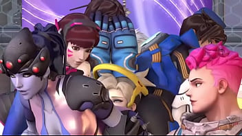 Overwatch tracer widow maker facesit mercy