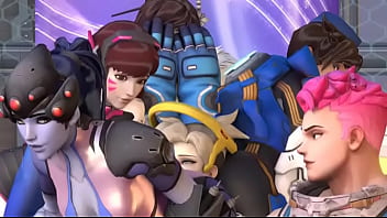 Overwatch tracer widow maker facesit mercy