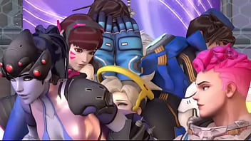 Overwatch tracer widow maker facesit mercy