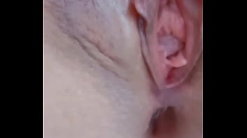 Mature lady squats and spreads