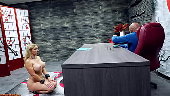 Office slut keeps her job with rimming and mouthful of cum