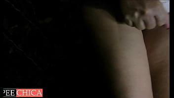 Chubby desperate pee in panty outdoors