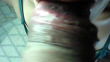 Compiled sexy brunette sucking a friend's cock while he dresses as a girl