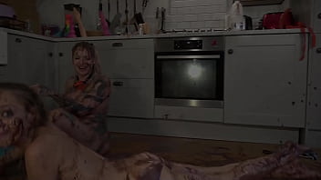 Extreme alexxa and april milk and chocolate piss partymilk hurling piss drinking puke female orgasm drool gagging anal toys pis